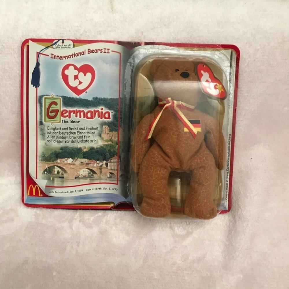 Collectors Ty Teenie Beanie Baby Germania The Bear Rare Retired McDonalds